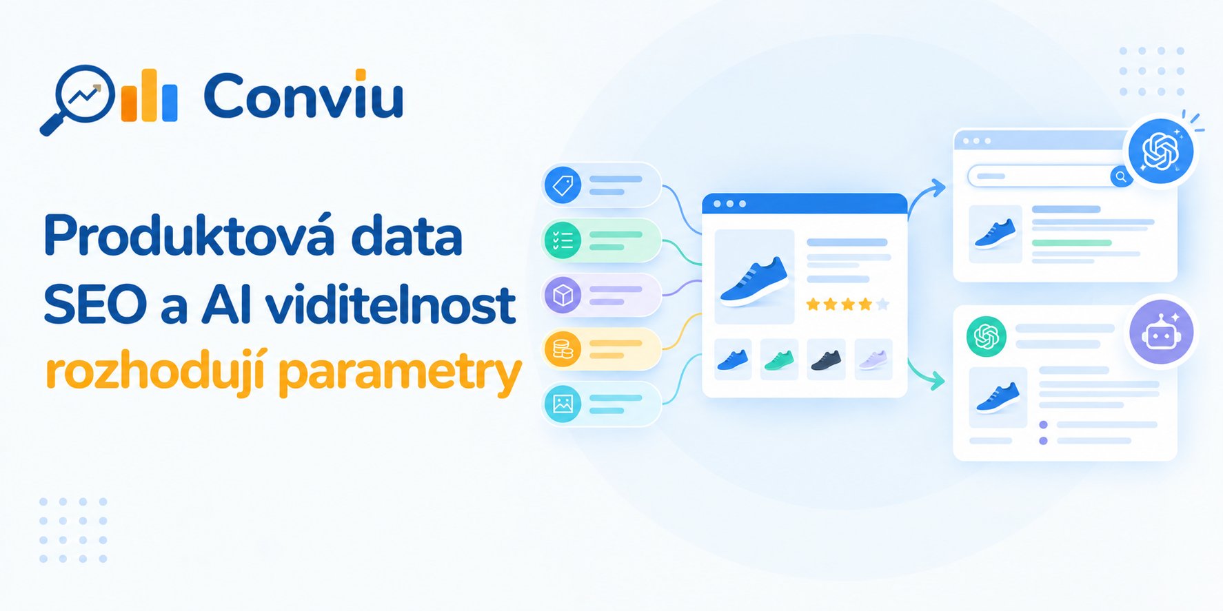 Produktová data pro SEO a AI viditelnost: rozhodují parametry